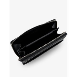 Leather wallet with Intrecciato pattern