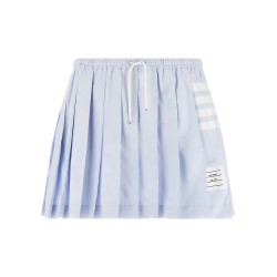 '4-Bar' Oxford pleated skirt