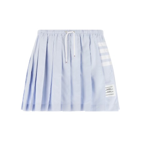 '4-Bar' Oxford pleated skirt
