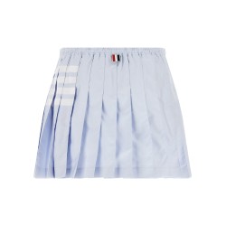 '4-Bar' Oxford pleated skirt
