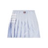 '4-Bar' Oxford pleated skirt