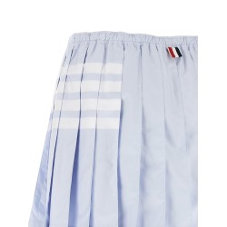 '4-Bar' Oxford pleated skirt