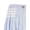 '4-Bar' Oxford pleated skirt