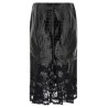 Coconut print sheath skirt with lace