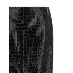Coconut print sheath skirt with lace