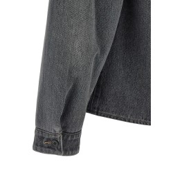 Denim shirt with zip