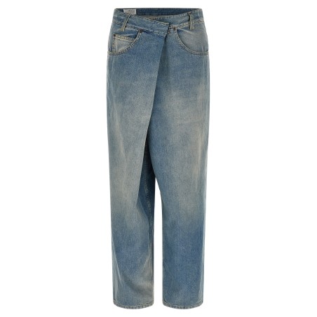 'Wrap' Asymmetric Closure Jeans