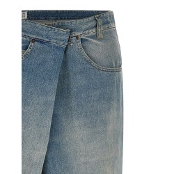 'Wrap' Asymmetric Closure Jeans