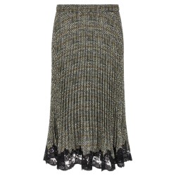 Pleated skirt with lace
