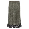 Pleated skirt with lace
