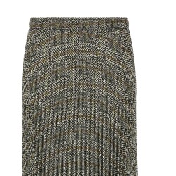 Pleated skirt with lace