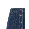 Denim skirt with flounces