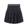 'RWB' pleated tweed skirt