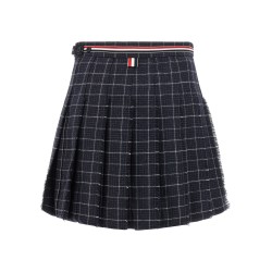'RWB' pleated tweed skirt