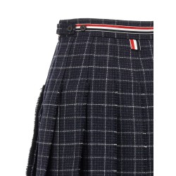 'RWB' pleated tweed skirt