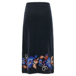 'Bow Garden Knit' intarsia skirt