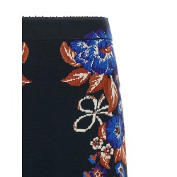 'Bow Garden Knit' intarsia skirt