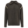 'Elbow Patch Quarter-Zip ' reversible sweater