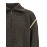 'Elbow Patch Quarter-Zip ' reversible sweater