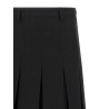 Overlapping pleated skirt