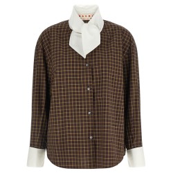 Scarf collar shirt