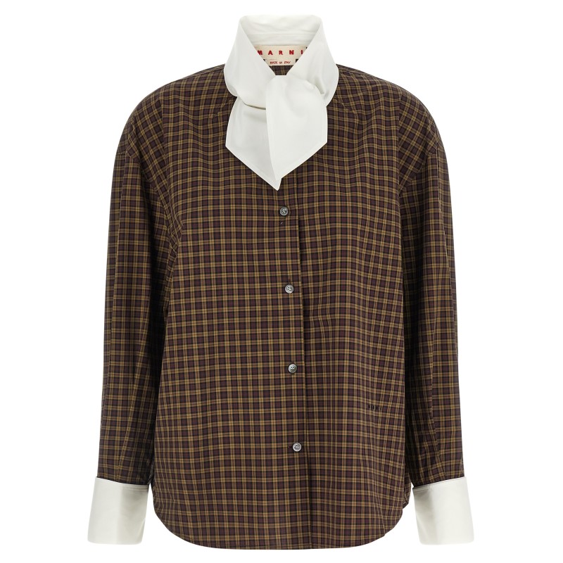 Scarf collar shirt