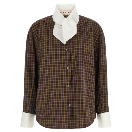 Scarf collar shirt