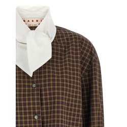 Scarf collar shirt