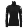 High neck with lace inserts