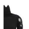 High neck with lace inserts