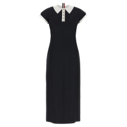 Polo dress with intarsia and RWB detail