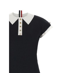 Polo dress with intarsia and RWB detail