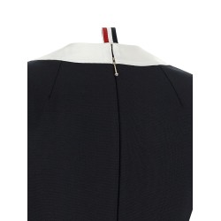 Polo dress with intarsia and RWB detail