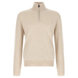 High neck sweater with zip