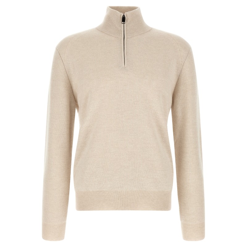 High neck sweater with zip