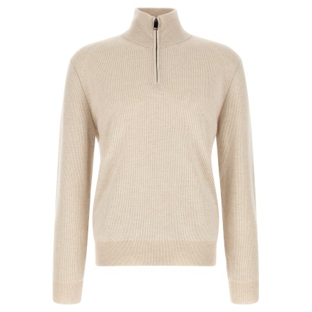 High neck sweater with zip