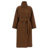 Double-breasted belted coat