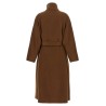 Double-breasted belted coat