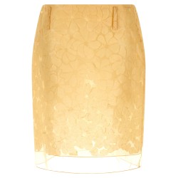 Straight skirt with floral pattern