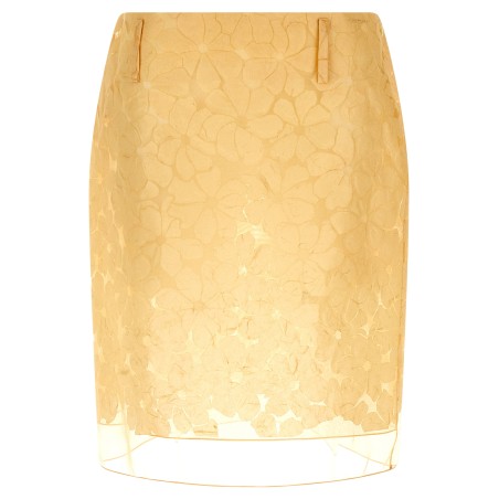 Straight skirt with floral pattern
