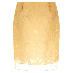 Straight skirt with floral pattern