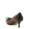 Leather pumps with laces