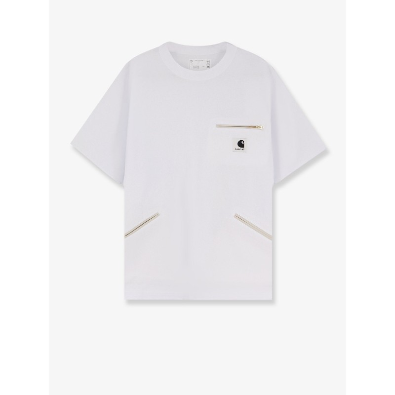 Cotton t-shirt with frontal logo patch