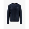 Cotton sweater with cable knit