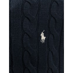 Cotton sweater with cable knit