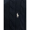 Cotton sweater with cable knit