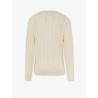 Cotton sweater with cable knit