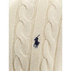 Cotton sweater with cable knit