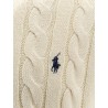 Cotton sweater with cable knit