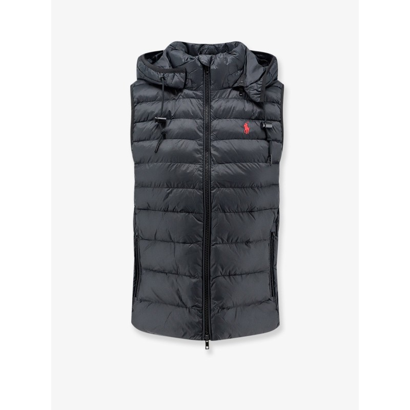 Sleeveless recycled nylon down jacket